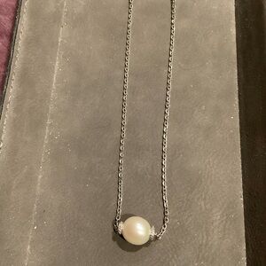 Elegant Silver Pearl Necklace